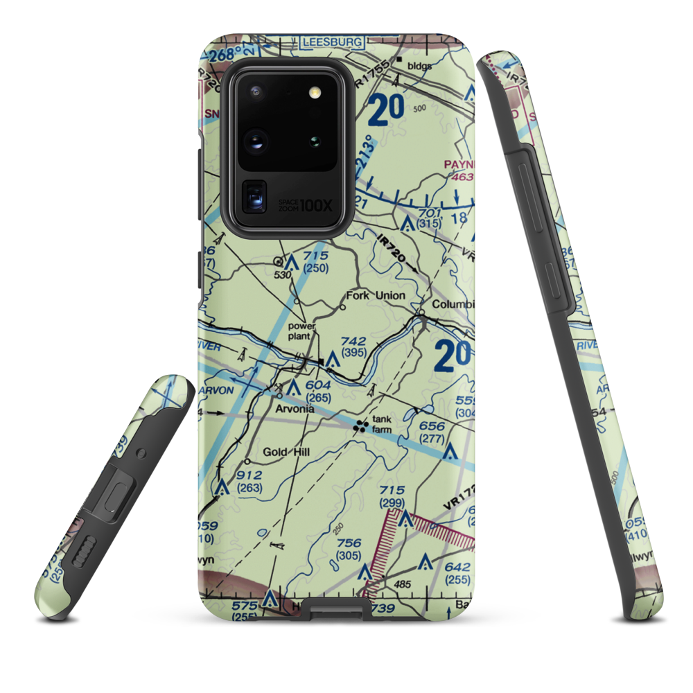 F. U. M. A. Airport (VA36) VFR Sectional Samsung Phone Case Samsung Galaxy S20 Ultra model shown