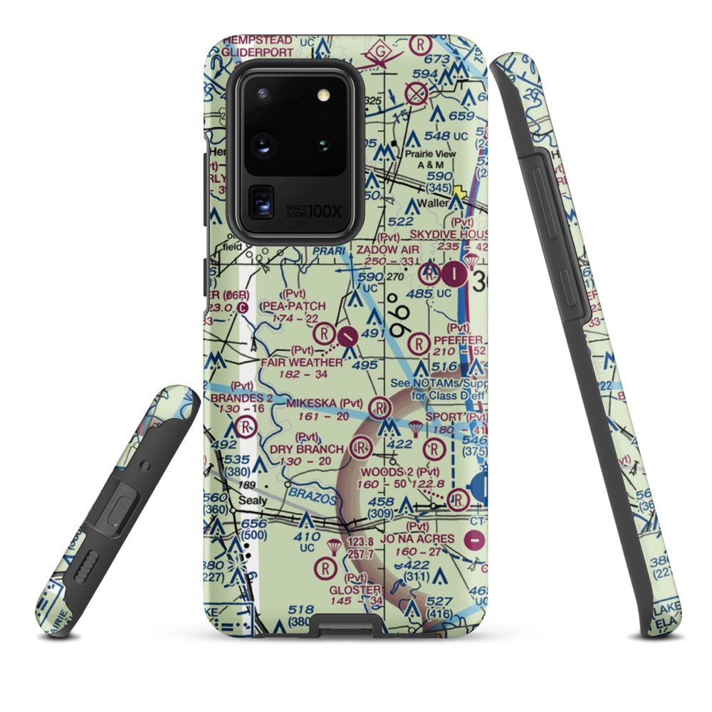 Fair Weather Field (TX42) VFR Sectional Samsung Phone Case Samsung Galaxy S20 Ultra model shown