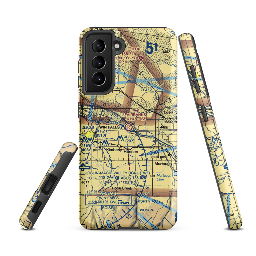 Fairbanks Airfield (1ID7) VFR Sectional Samsung Phone Case Samsung Galaxy S21 FE model shown