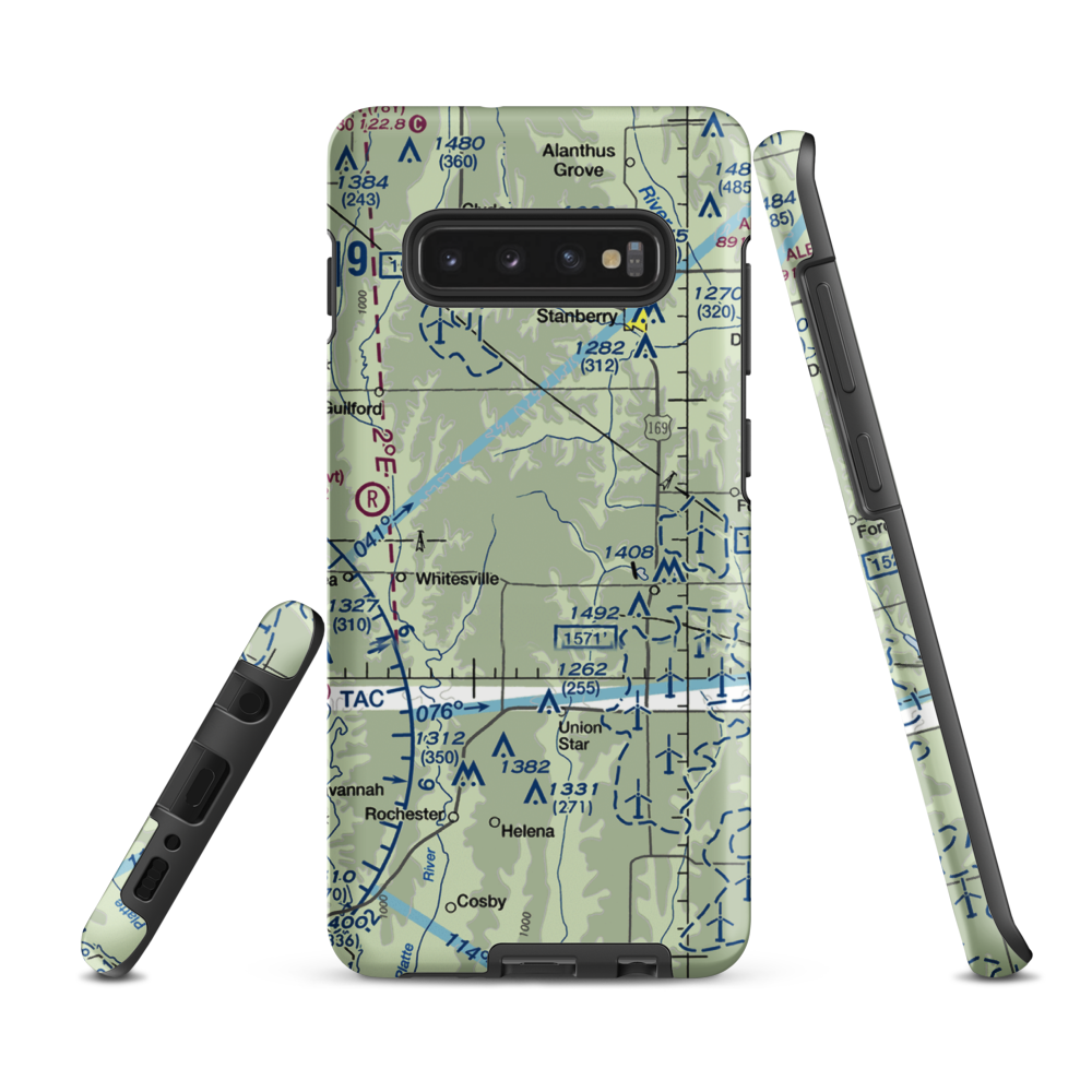 Fairbanks Airport (3MO7) VFR Sectional Samsung Phone Case Samsung Galaxy S10 Plus model shown