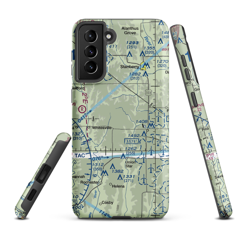 Fairbanks Airport (3MO7) VFR Sectional Samsung Phone Case Samsung Galaxy S21 FE model shown