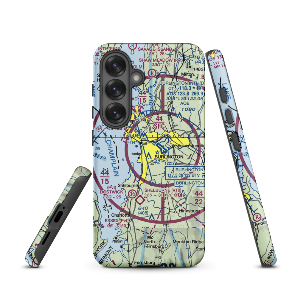 Fairholt Airport (VT48) VFR Sectional Samsung Phone Case Samsung Galaxy S25 model shown