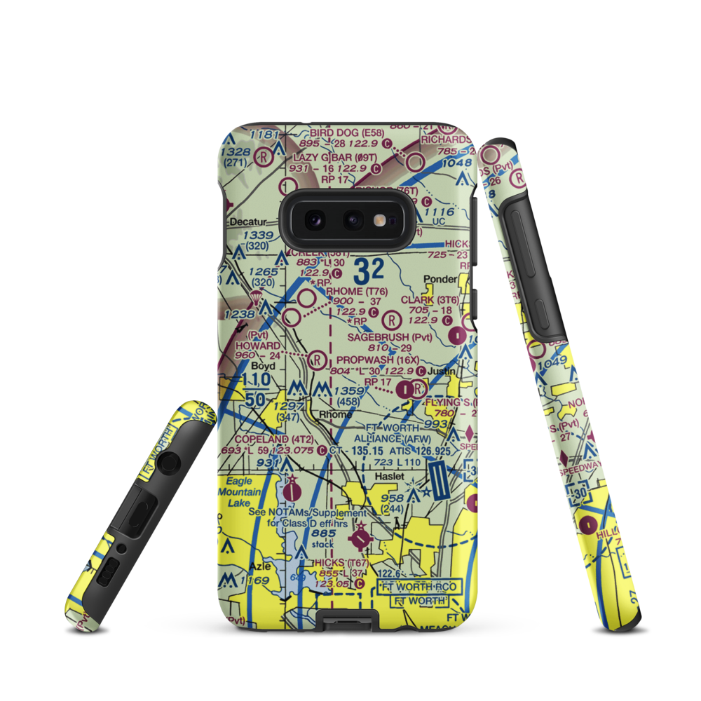 Fairview Airport (7TS0) VFR Sectional Samsung Phone Case Samsung Galaxy S10e model shown