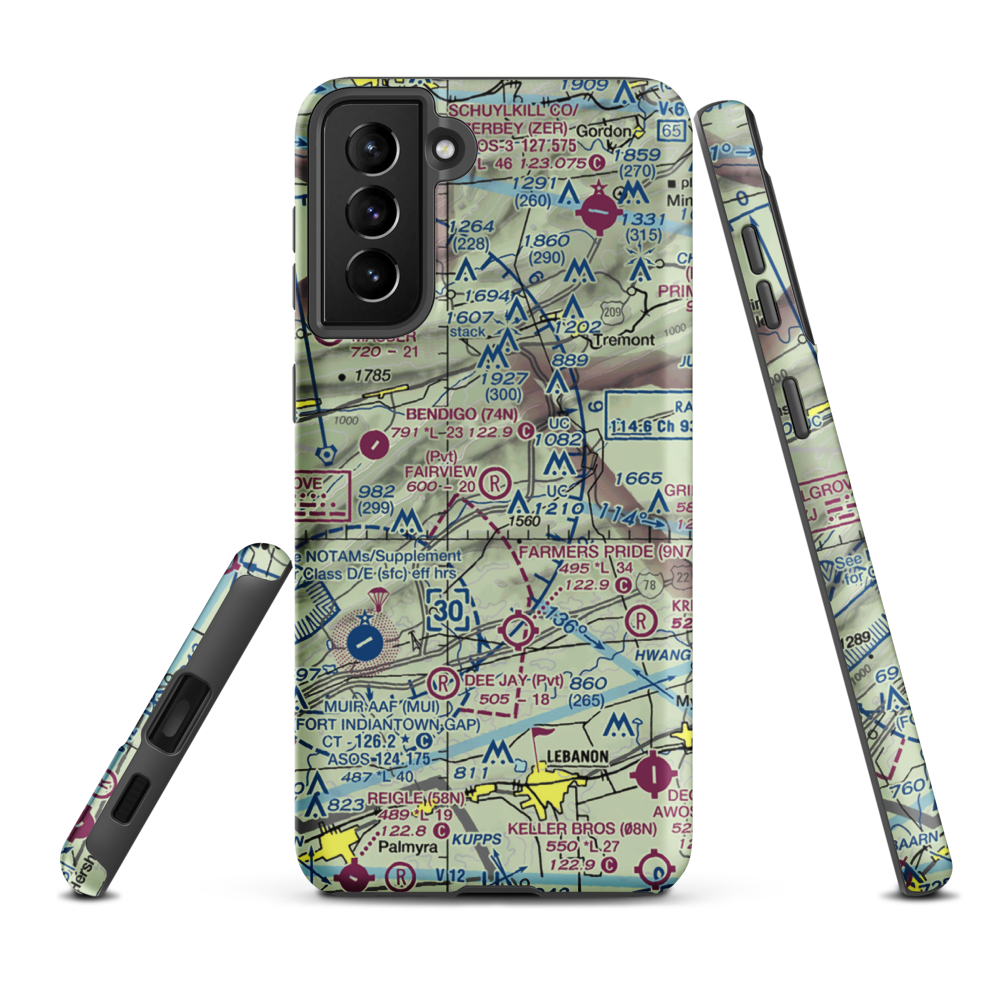 Fairview Farm Airfield (PS20) VFR Sectional Samsung Phone Case Samsung Galaxy S21 FE model shown