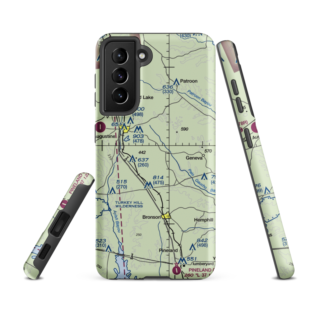 Fairway Farm Airport (86TS) VFR Sectional Samsung Phone Case Samsung Galaxy S21 FE model shown