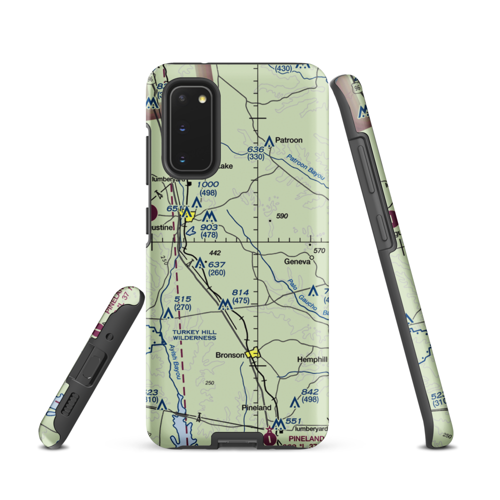 Fairway Farm Airport (86TS) VFR Sectional Samsung Phone Case Samsung Galaxy S20 model shown