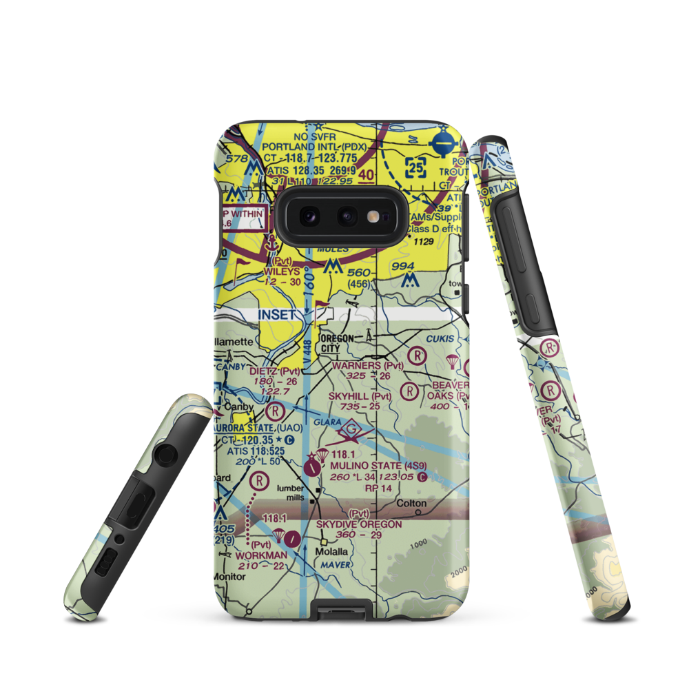 Fairways Airport (OG20) VFR Sectional Samsung Phone Case Samsung Galaxy S10e model shown