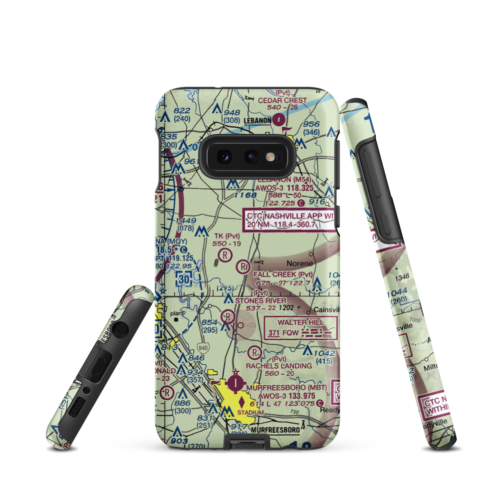 Fall Creek Field (TN96) VFR Sectional Samsung Phone Case Samsung Galaxy S10 Plus model shown