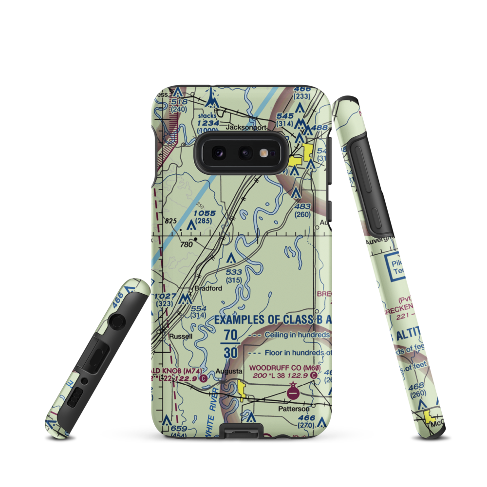 Falwell Freeway (FALF) VFR Sectional Samsung Phone Case Samsung Galaxy S10e model shown