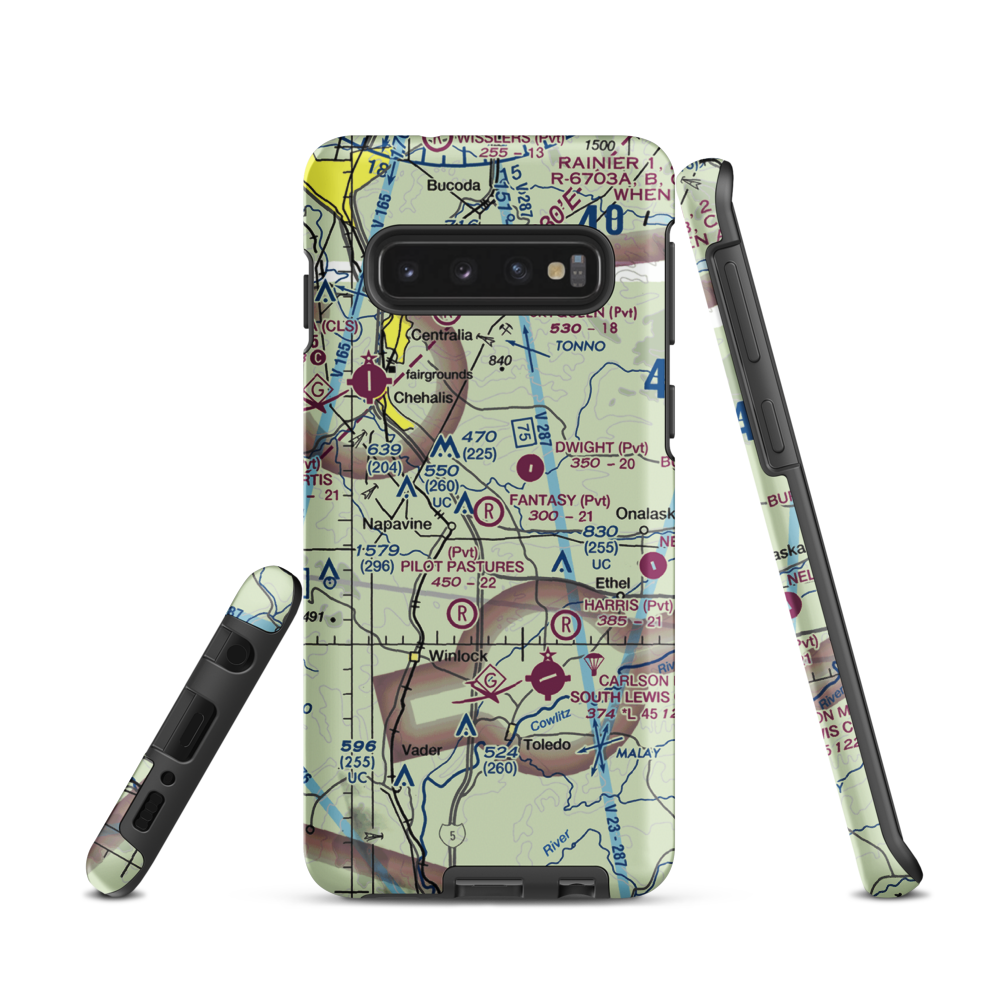 Fantasy Field Airstrip (FA99) VFR Sectional Samsung Phone Case Samsung Galaxy S10 model shown