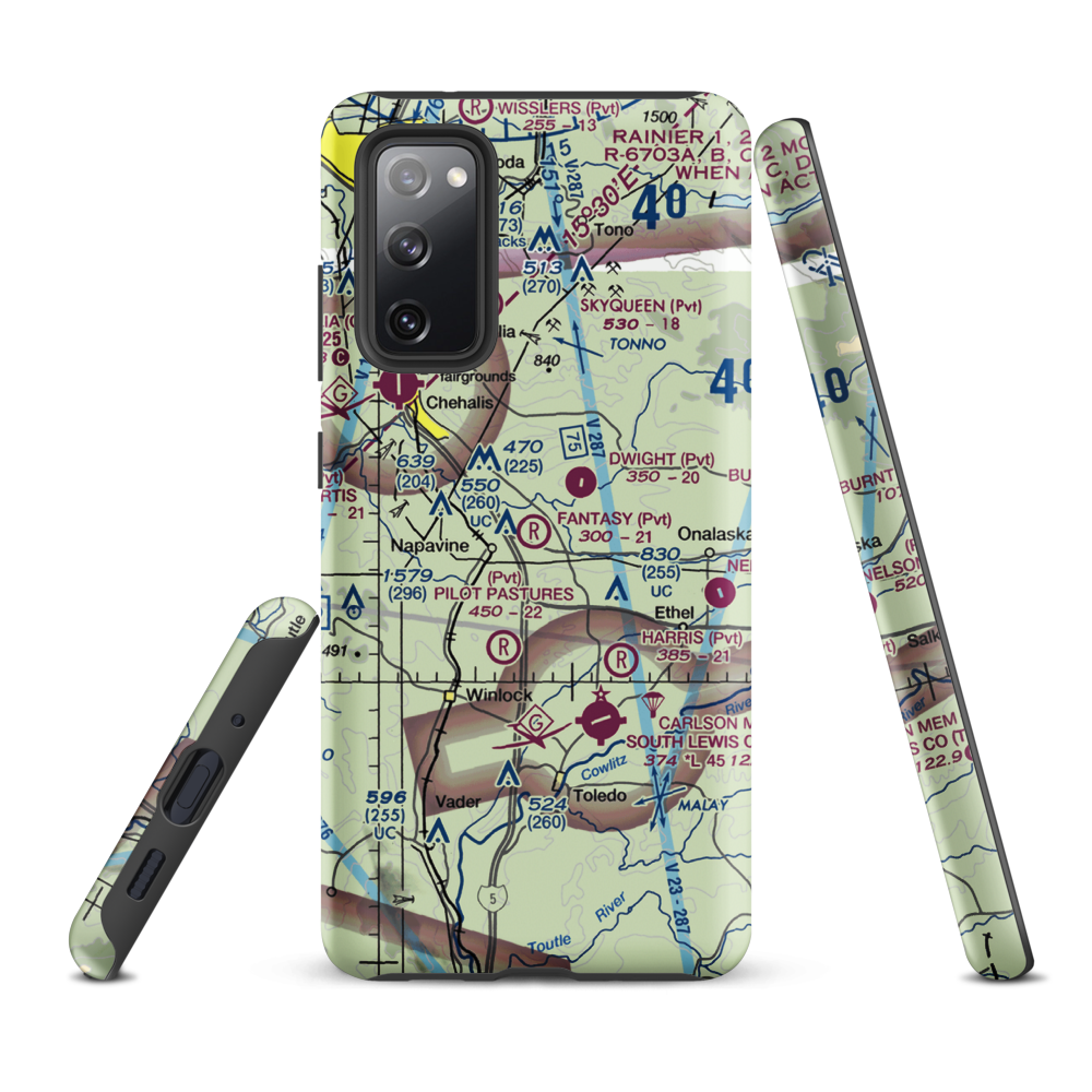 Fantasy Field Airstrip (FA99) VFR Sectional Samsung Phone Case Samsung Galaxy S20 FE model shown