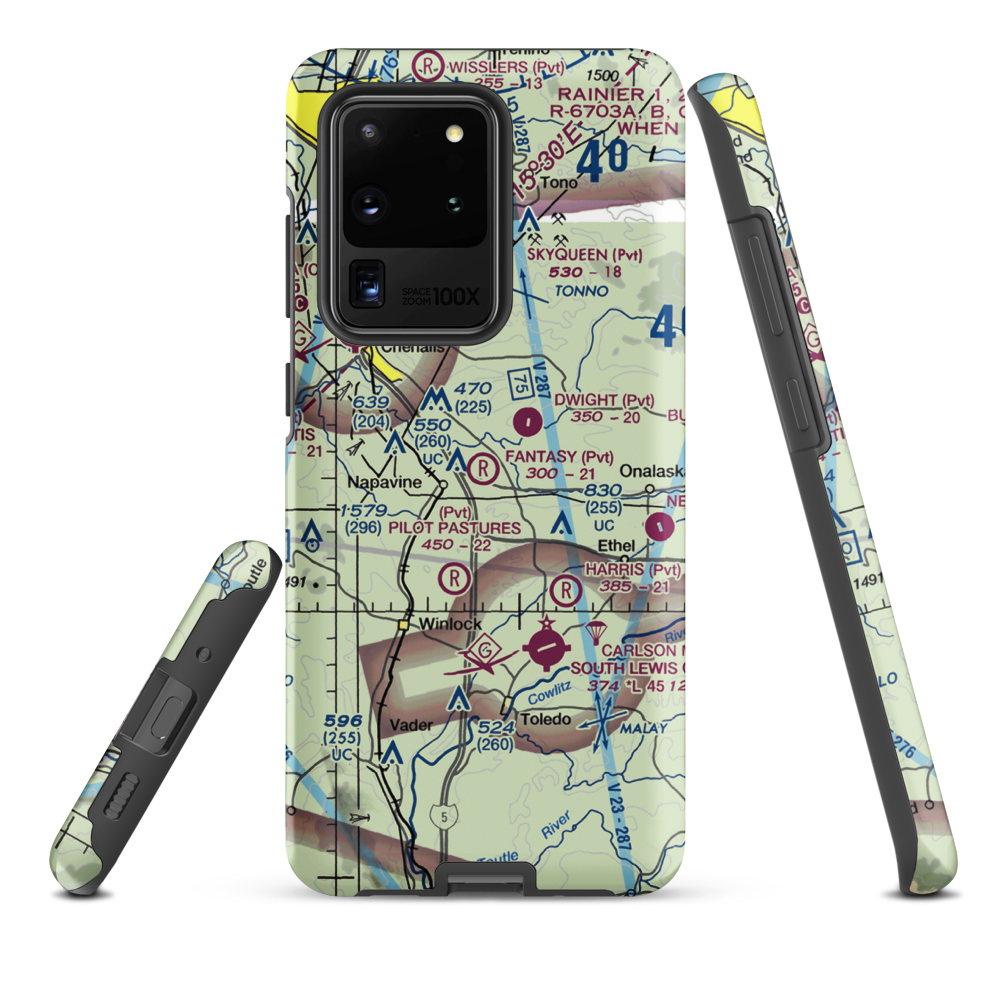Fantasy Field Airstrip (FA99) VFR Sectional Samsung Phone Case Samsung Galaxy S20 Ultra model shown