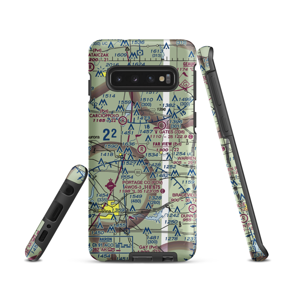 Far View Airport (OI41) VFR Sectional Samsung Phone Case Samsung Galaxy S10 model shown