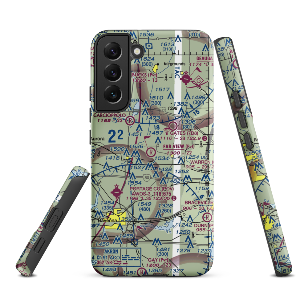 Far View Airport (OI41) VFR Sectional Samsung Phone Case Samsung Galaxy S22 Plus model shown