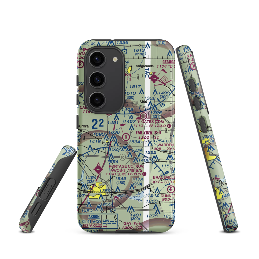 Far View Airport (OI41) VFR Sectional Samsung Phone Case Samsung Galaxy S23 model shown