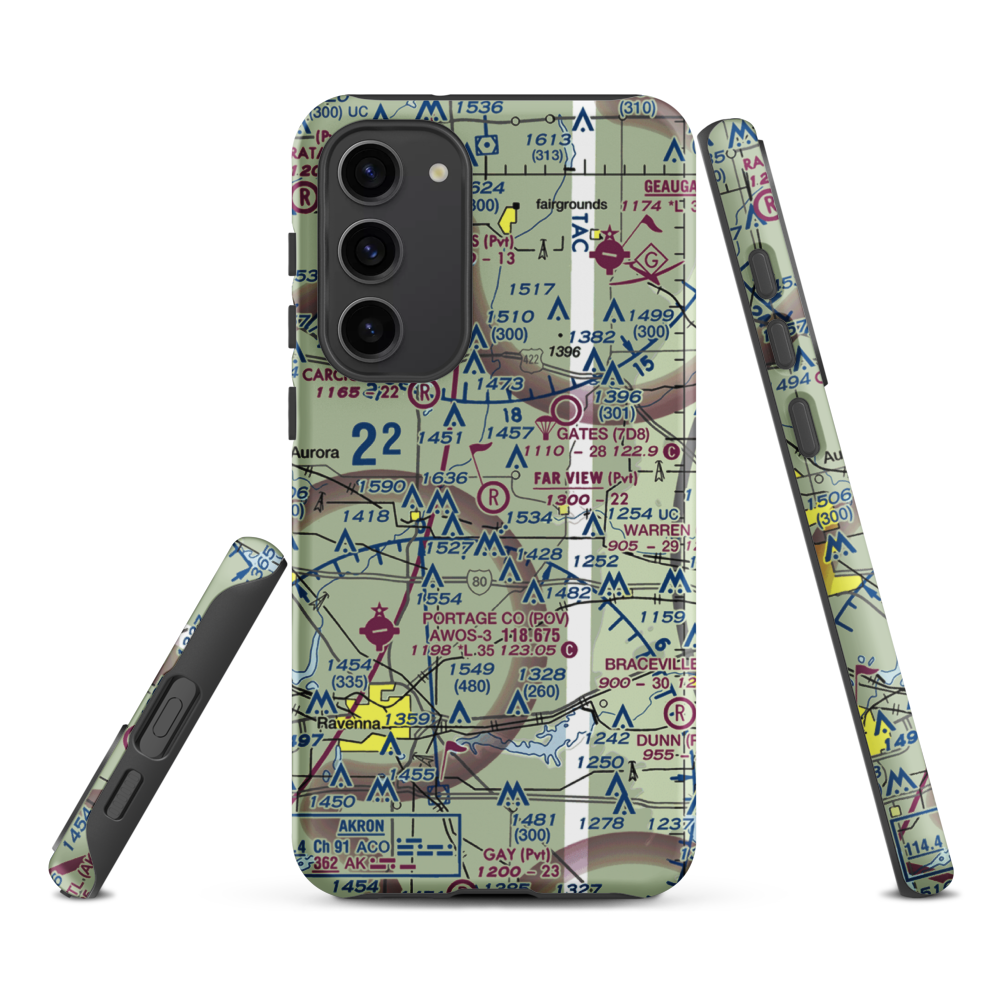 Far View Airport (OI41) VFR Sectional Samsung Phone Case Samsung Galaxy S23 Plus model shown