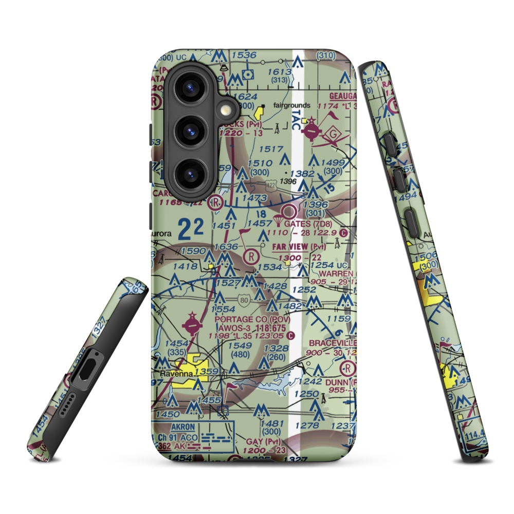 Far View Airport (OI41) VFR Sectional Samsung Phone Case Samsung Galaxy S24 Plus model shown