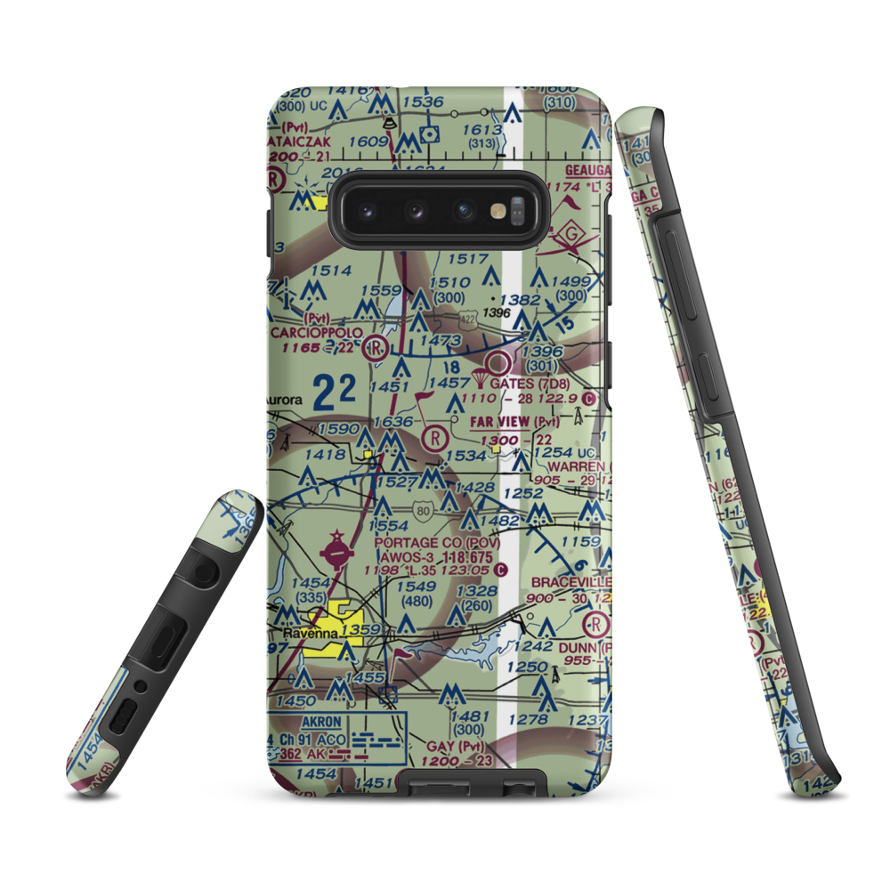Far View Airport (OI41) VFR Sectional Samsung Phone Case Samsung Galaxy S10 Plus model shown