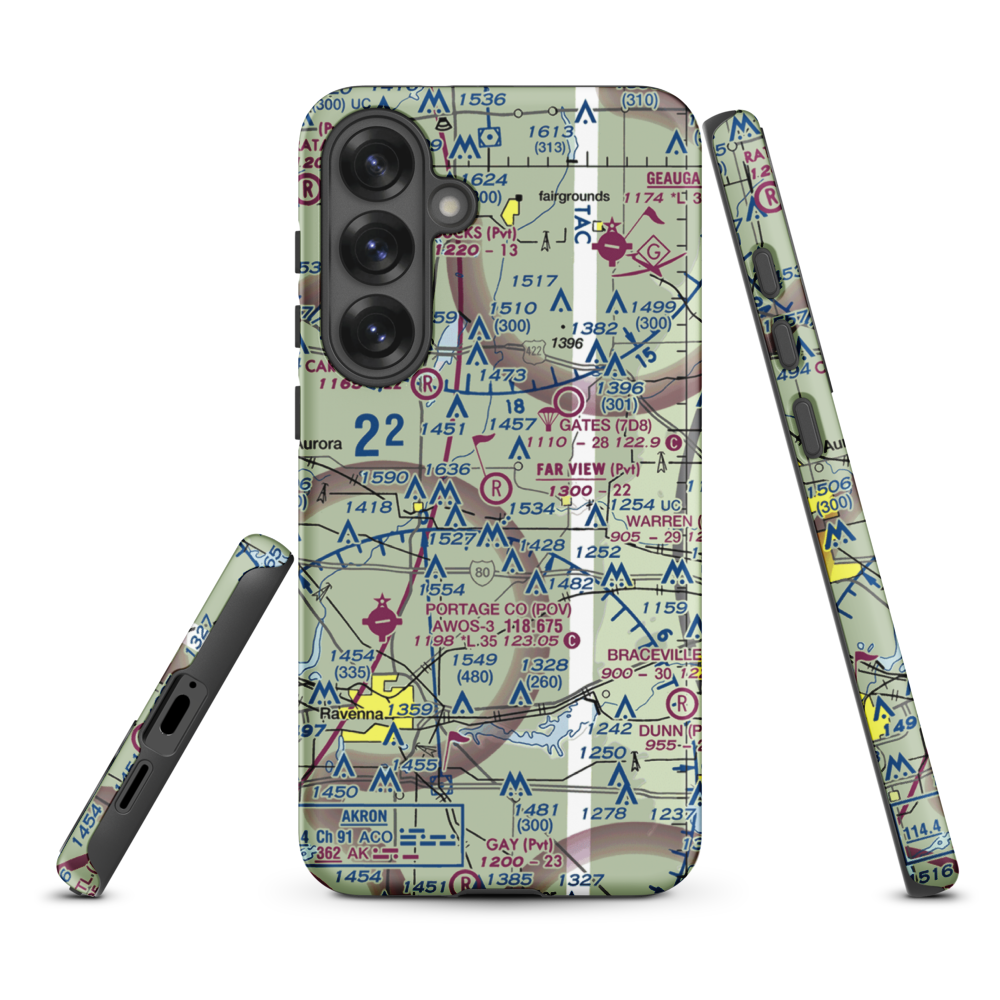 Far View Airport (OI41) VFR Sectional Samsung Phone Case Samsung Galaxy S25 Plus model shown