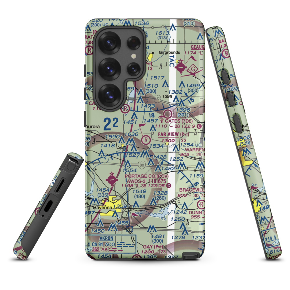 Far View Airport (OI41) VFR Sectional Samsung Phone Case Samsung Galaxy S25 Ultra model shown