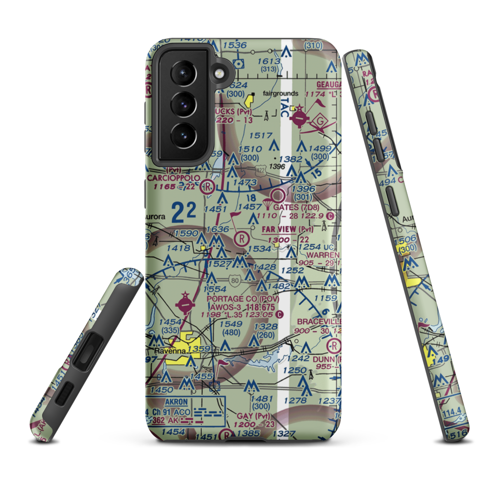 Far View Airport (OI41) VFR Sectional Samsung Phone Case Samsung Galaxy S21 Plus model shown