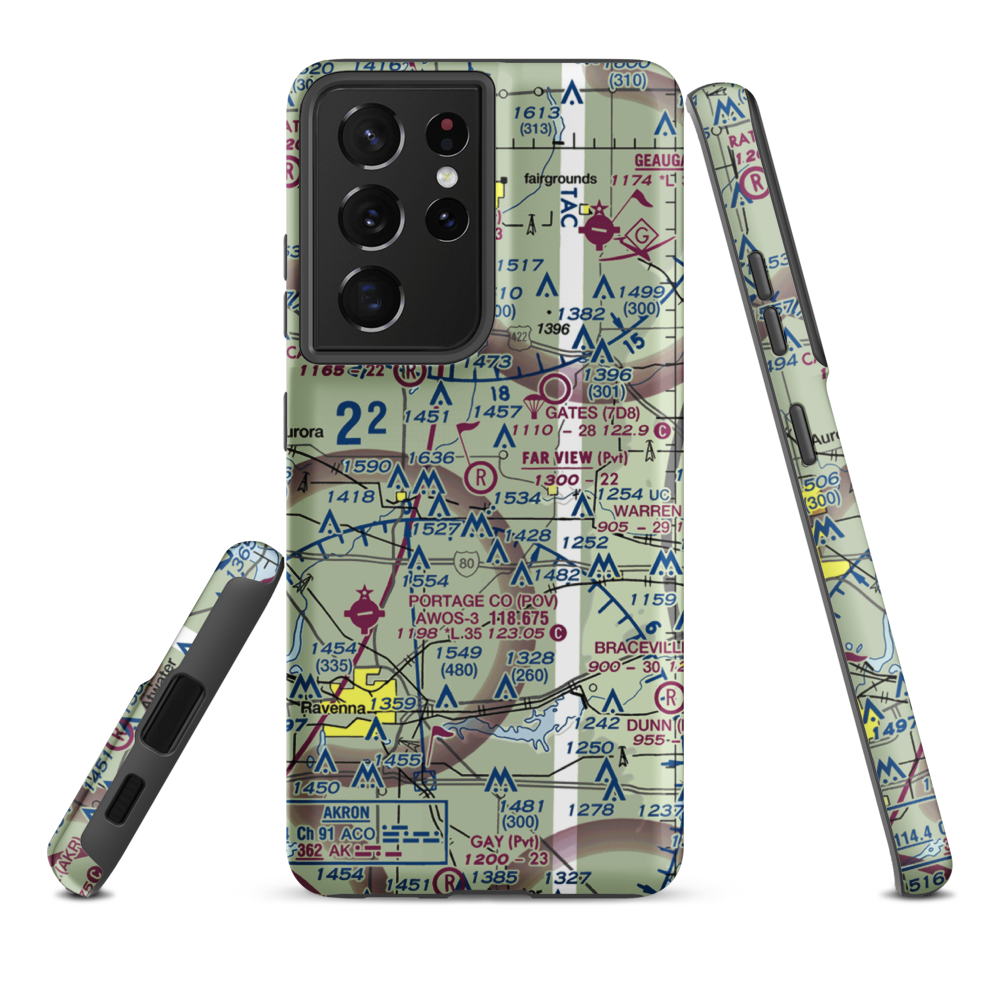 Far View Airport (OI41) VFR Sectional Samsung Phone Case Samsung Galaxy S21 Ultra model shown