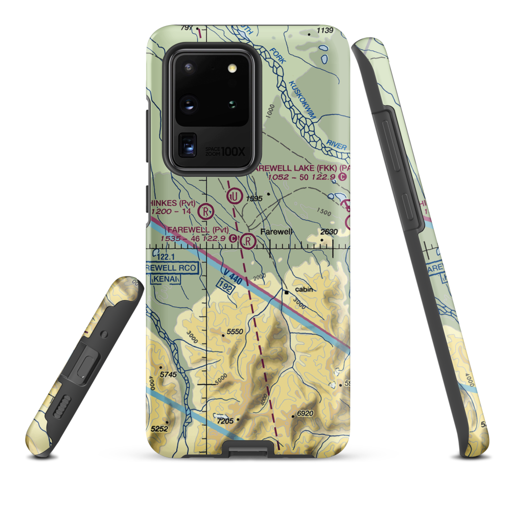 Farewell Airport (FWL) VFR Sectional Samsung Phone Case Samsung Galaxy S20 Ultra model shown