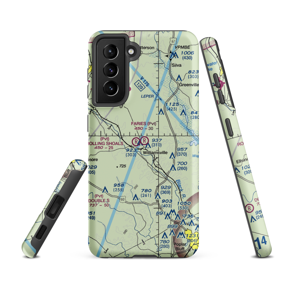 Faries Field (79MO) VFR Sectional Samsung Phone Case Samsung Galaxy S21 FE model shown