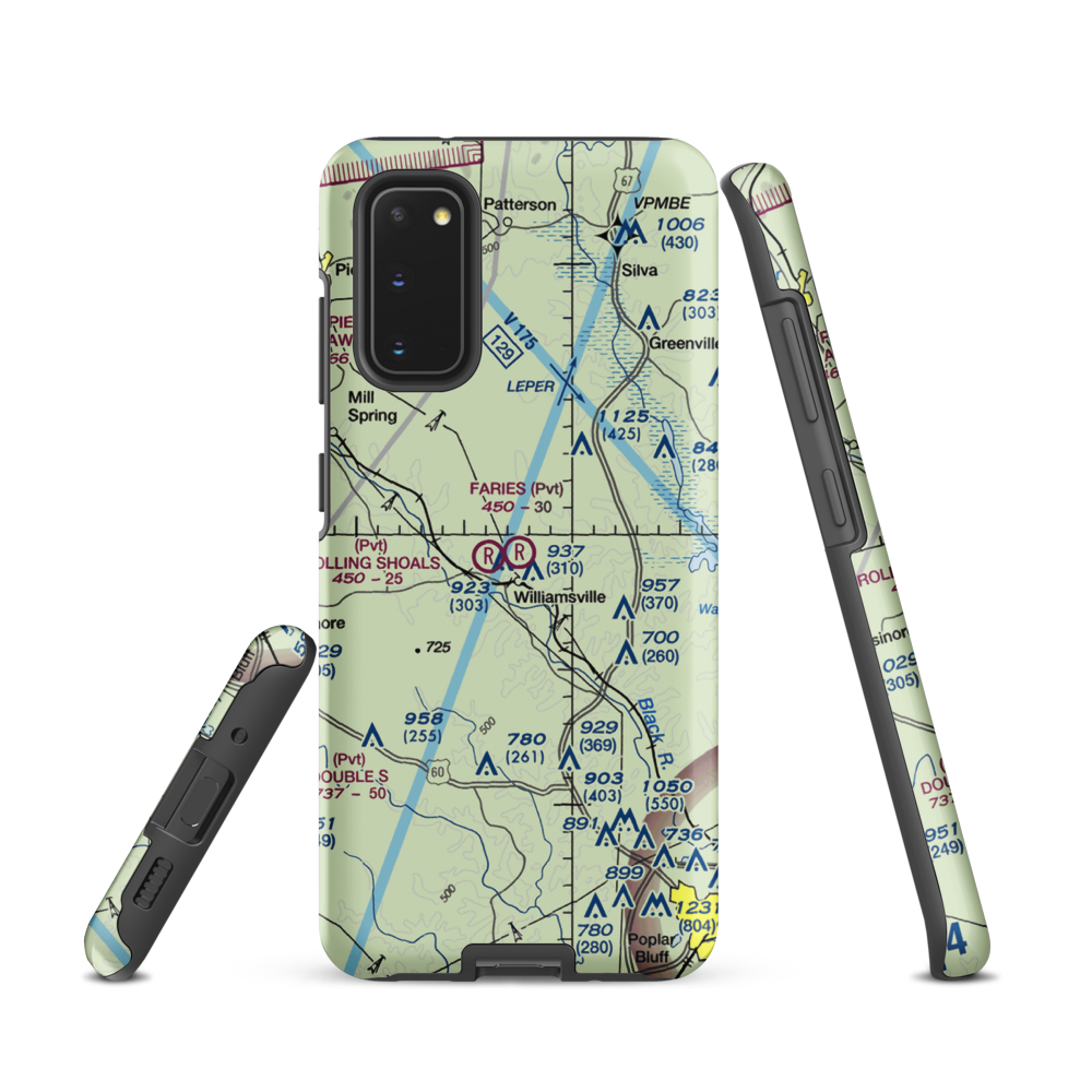 Faries Field (79MO) VFR Sectional Samsung Phone Case Samsung Galaxy S20 model shown