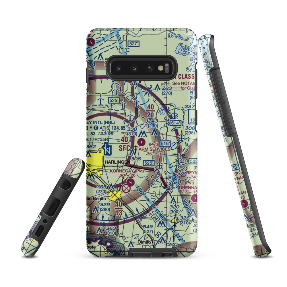 Farm Services Inc Airport (XS64) VFR Sectional Samsung Phone Case Samsung Galaxy S10 Plus model shown