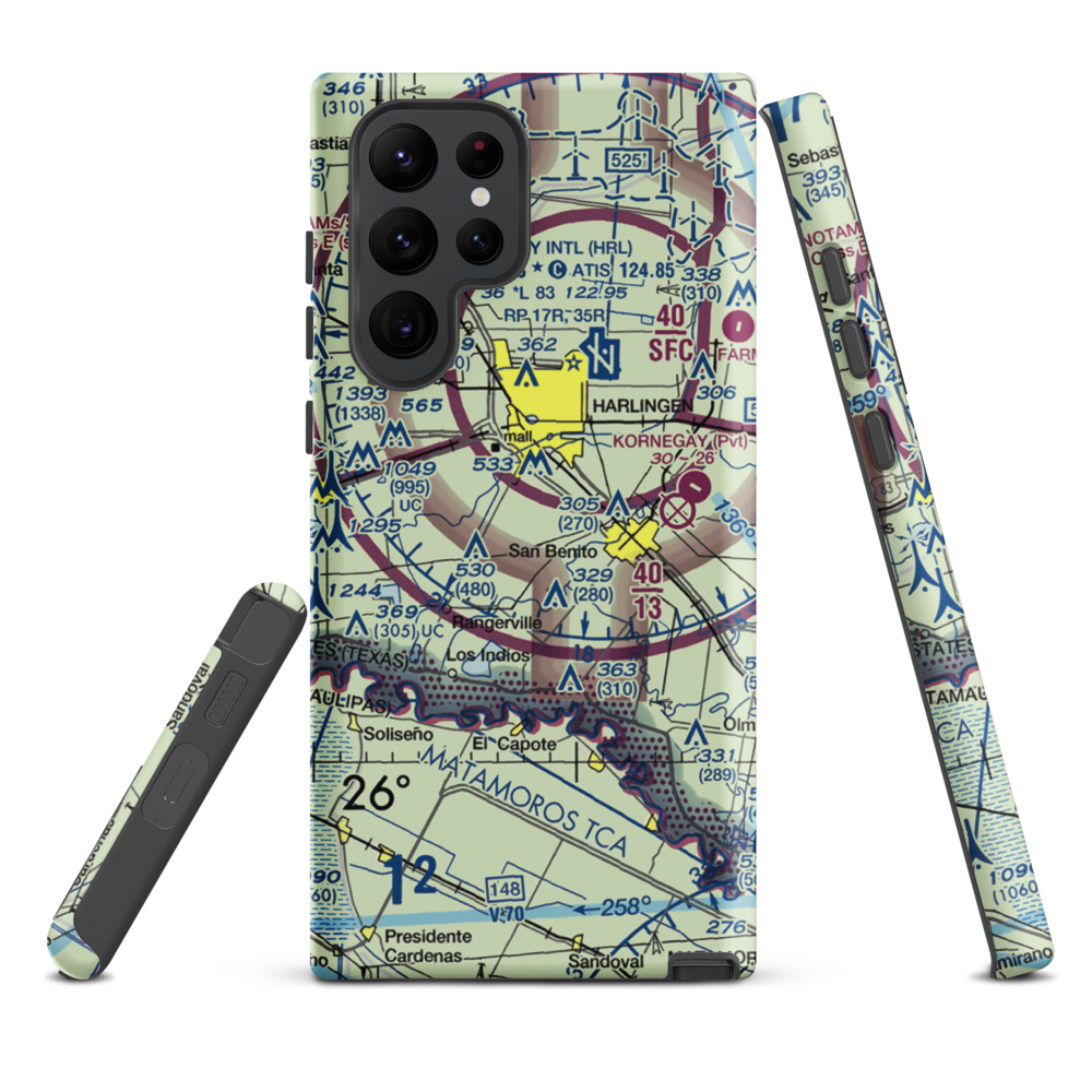 Farmer's Co-Op Airport (US-0235) VFR Sectional Samsung Phone Case Samsung Galaxy S22 Ultra model shown
