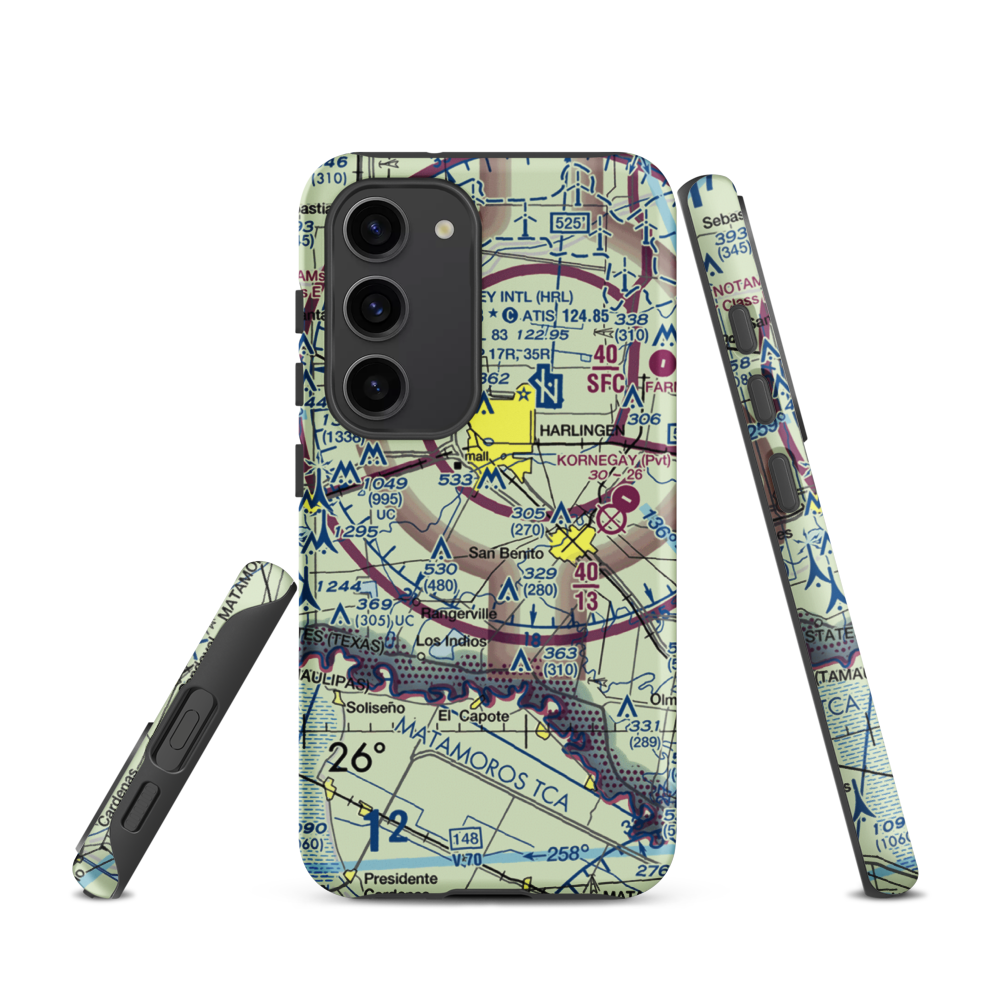 Farmer's Co-Op Airport (US-0235) VFR Sectional Samsung Phone Case Samsung Galaxy S23 model shown