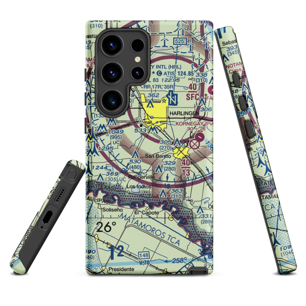 Farmer's Co-Op Airport (US-0235) VFR Sectional Samsung Phone Case Samsung Galaxy S24 Ultra model shown