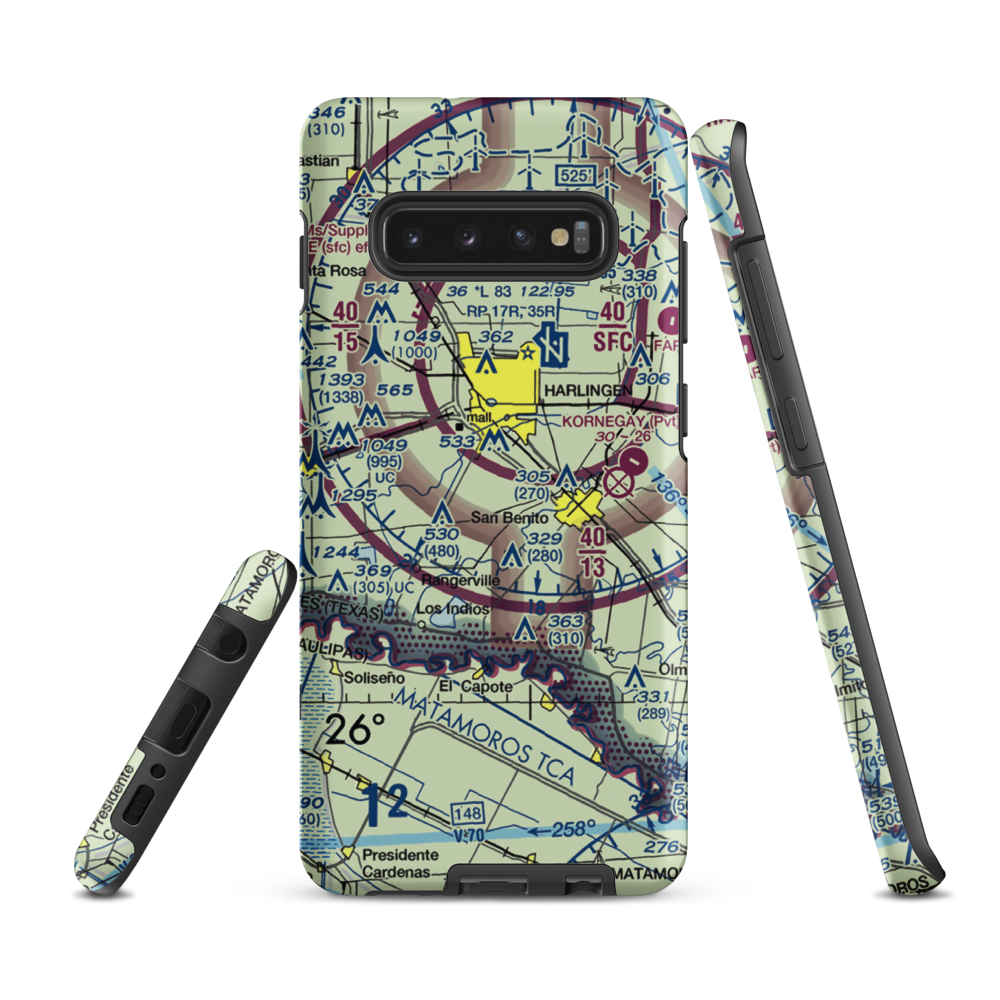 Farmer's Co-Op Airport (US-0235) VFR Sectional Samsung Phone Case Samsung Galaxy S10 Plus model shown