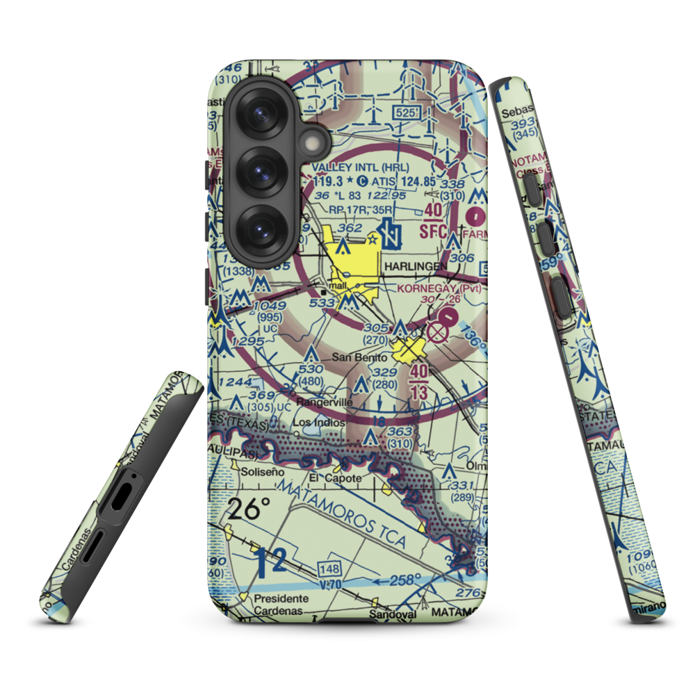 Farmer's Co-Op Airport (US-0235) VFR Sectional Samsung Phone Case Samsung Galaxy S25 Plus model shown