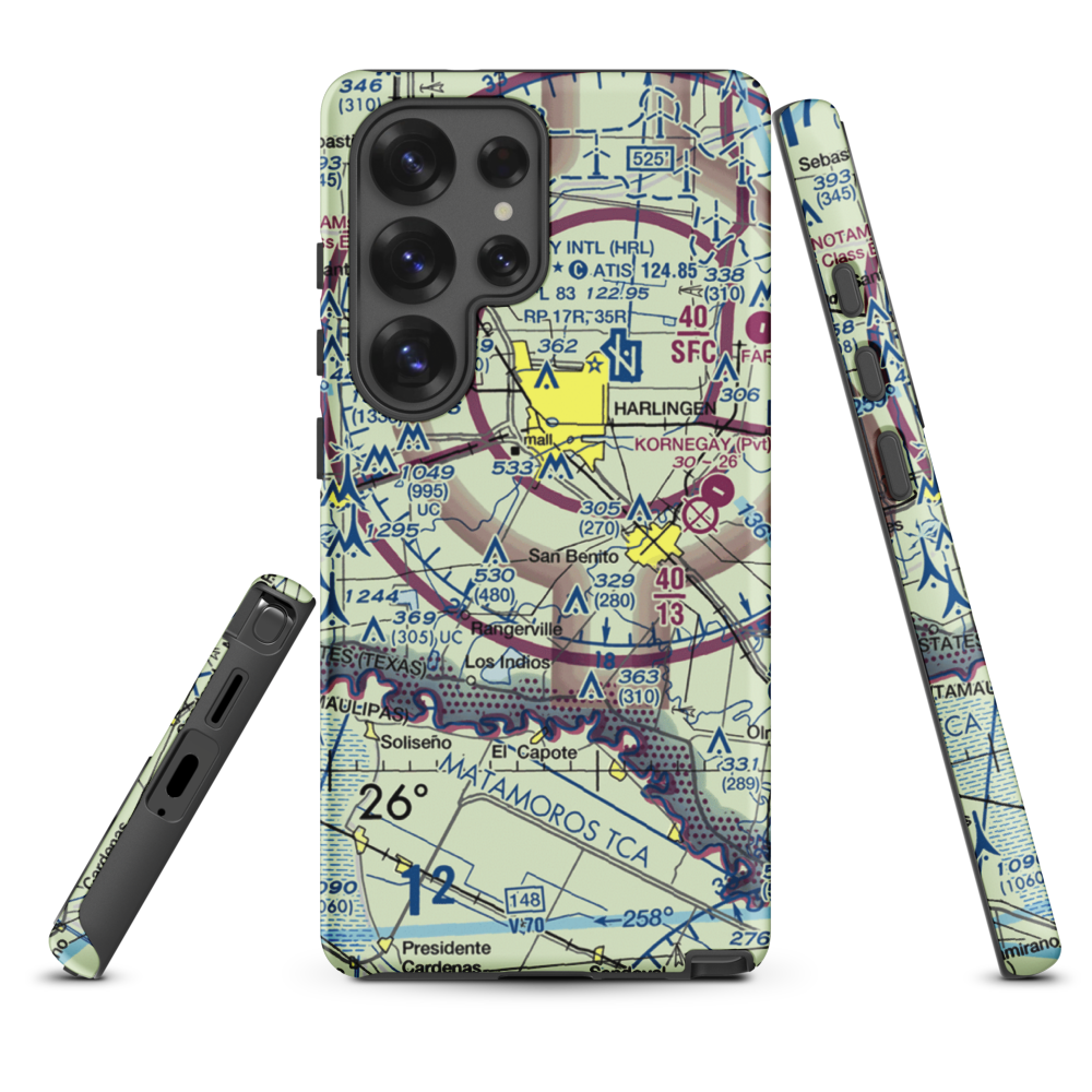 Farmer's Co-Op Airport (US-0235) VFR Sectional Samsung Phone Case Samsung Galaxy S25 Ultra model shown