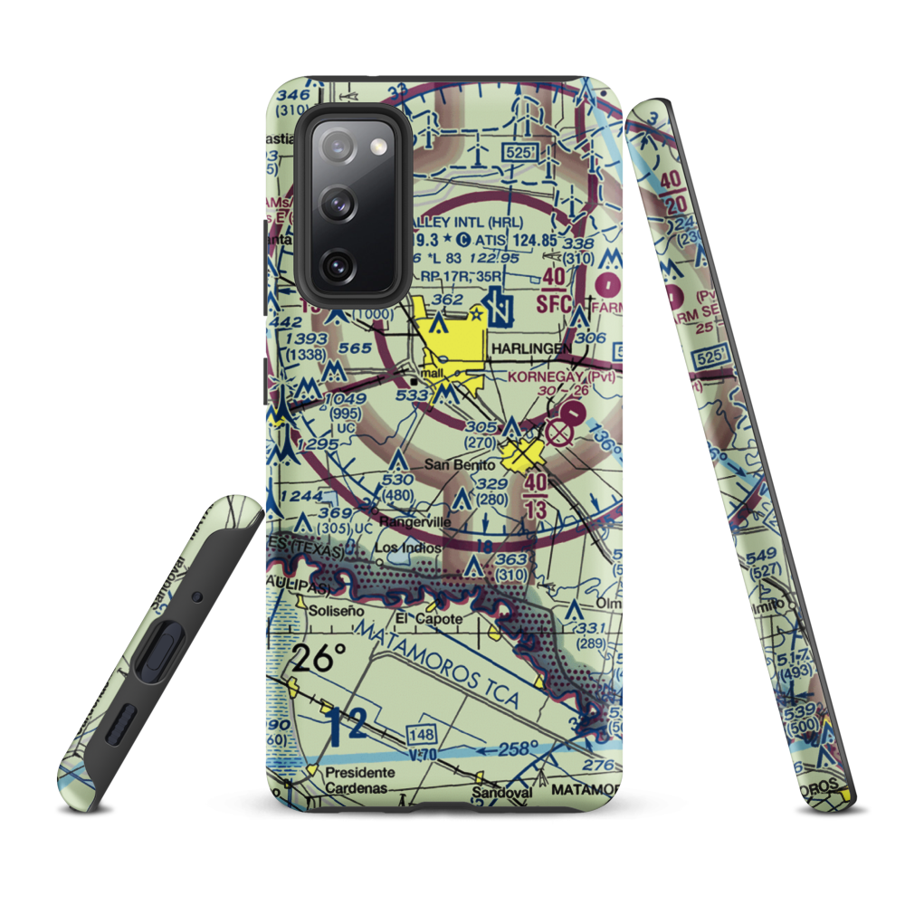 Farmer's Co-Op Airport (US-0235) VFR Sectional Samsung Phone Case Samsung Galaxy S20 FE model shown