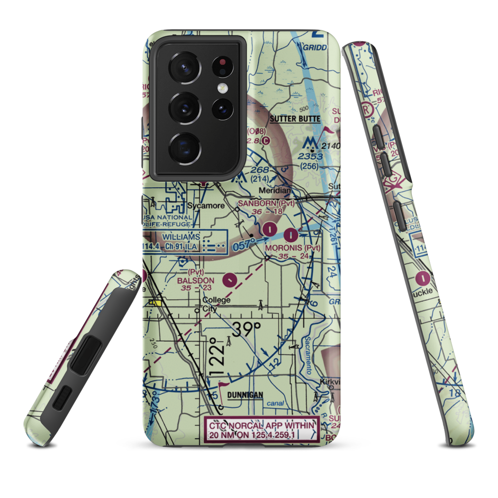 Farnsworth Ranch Airstrip (35CN) VFR Sectional Samsung Phone Case Samsung Galaxy S21 Ultra model shown