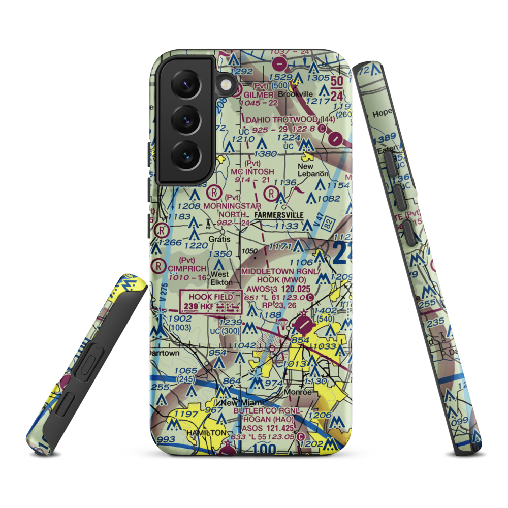 Farpoint Airfield (OI36) VFR Sectional Samsung Phone Case Samsung Galaxy S22 Plus model shown