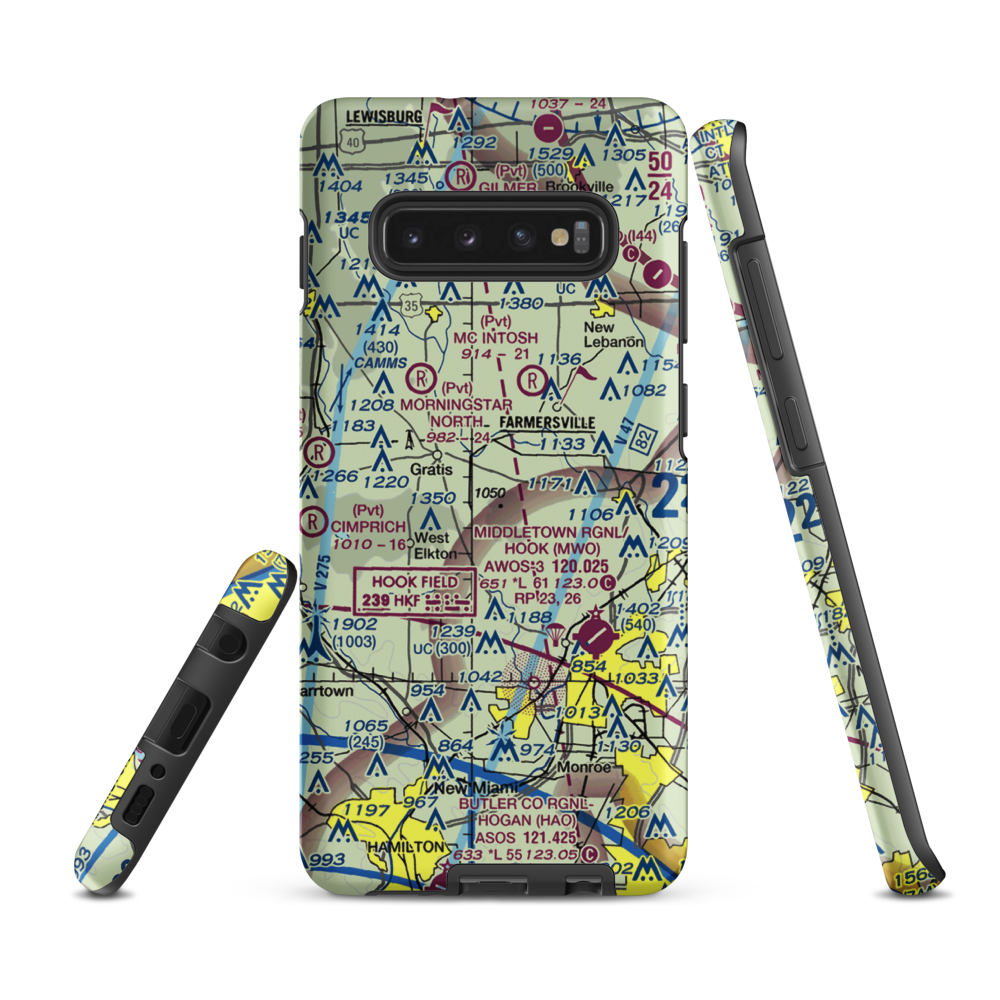 Farpoint Airfield (OI36) VFR Sectional Samsung Phone Case Samsung Galaxy S10 Plus model shown