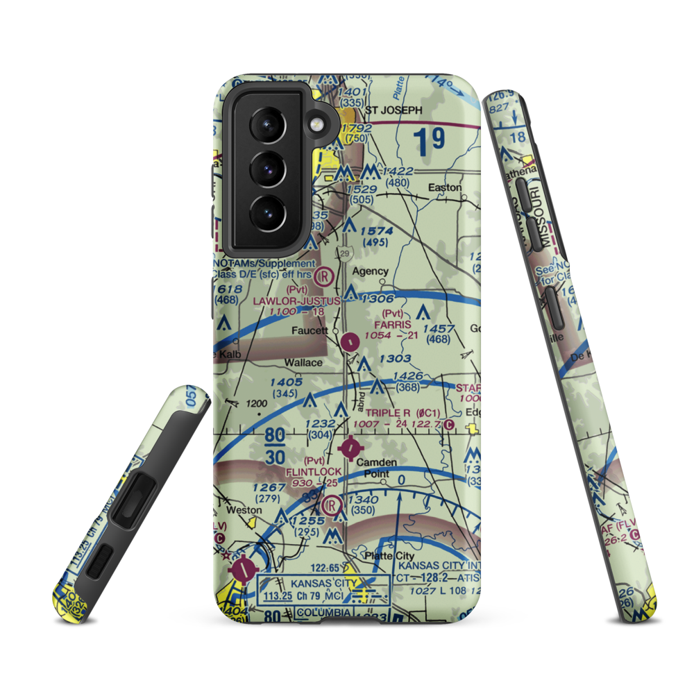 Farris Strip (61MU) VFR Sectional Samsung Phone Case Samsung Galaxy S21 FE model shown