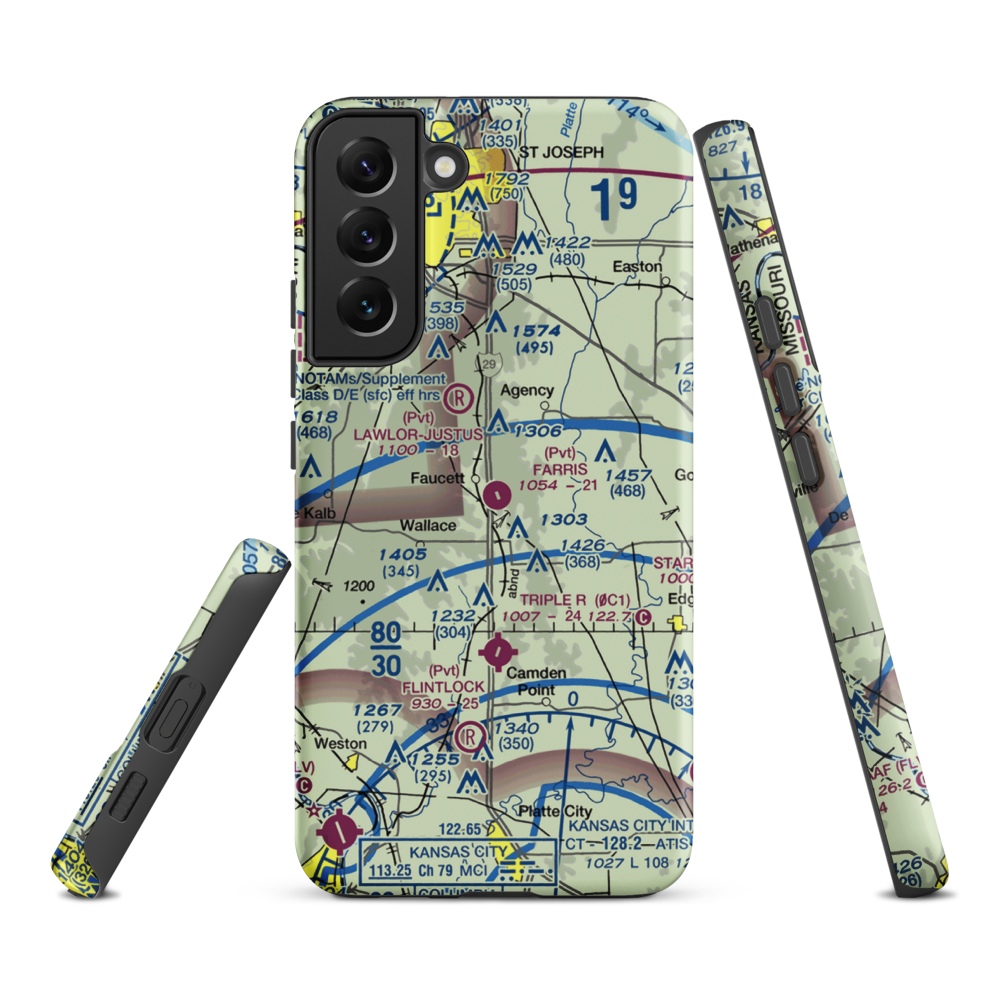 Farris Strip (61MU) VFR Sectional Samsung Phone Case Samsung Galaxy S22 Plus model shown