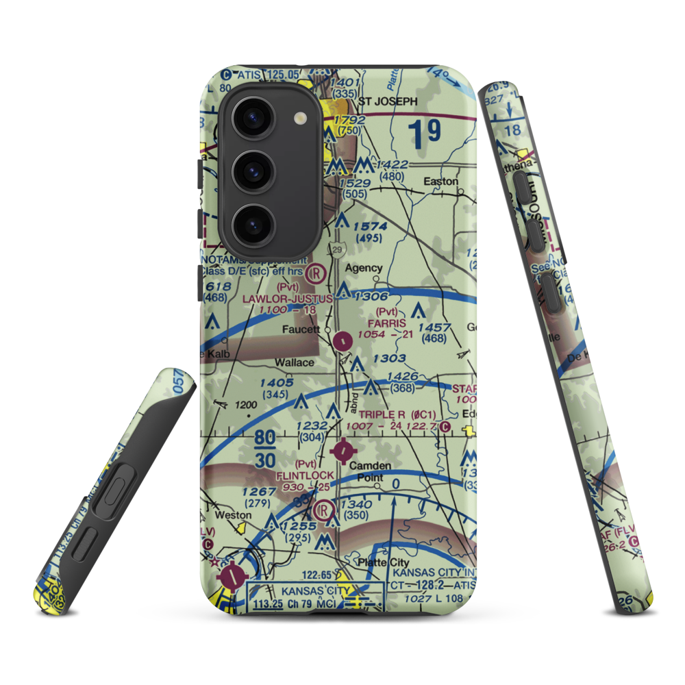 Farris Strip (61MU) VFR Sectional Samsung Phone Case Samsung Galaxy S23 Plus model shown