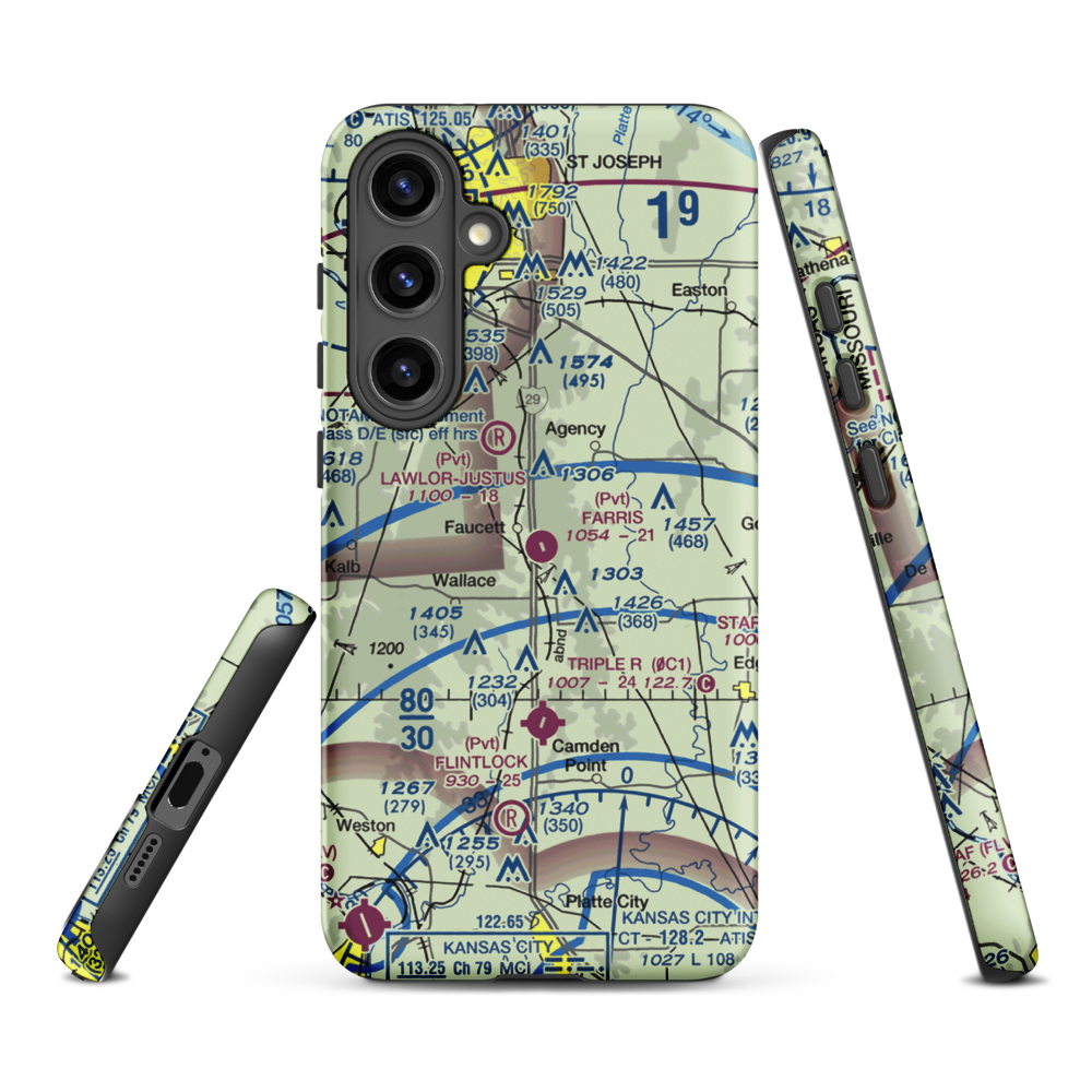 Farris Strip (61MU) VFR Sectional Samsung Phone Case Samsung Galaxy S24 Plus model shown