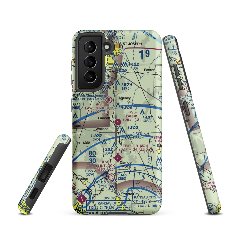 Farris Strip (61MU) VFR Sectional Samsung Phone Case Samsung Galaxy S21 model shown