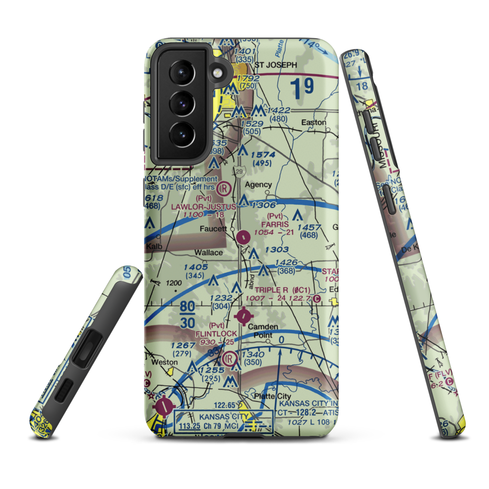 Farris Strip (61MU) VFR Sectional Samsung Phone Case Samsung Galaxy S21 FE model shown