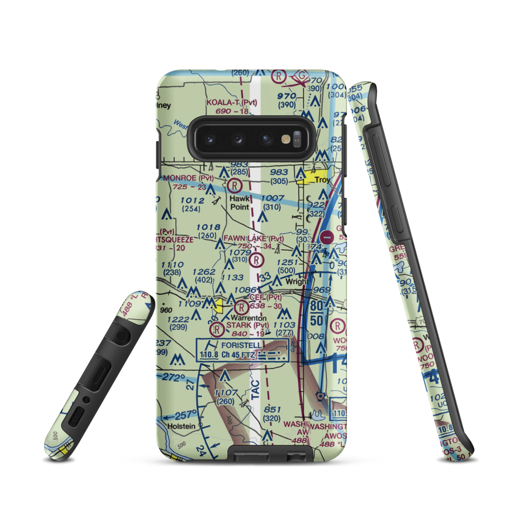 Fawn Lake Airport (2MO7) VFR Sectional Samsung Phone Case Samsung Galaxy S10 model shown