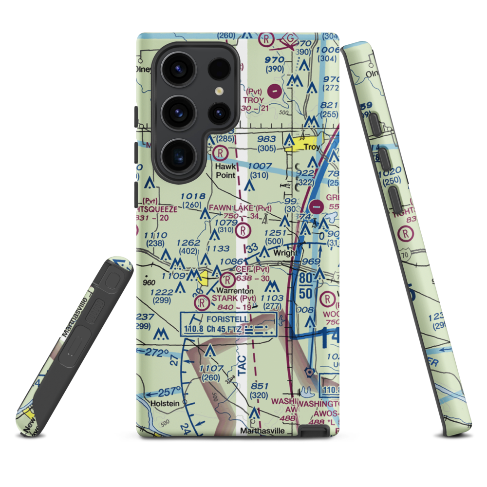 Fawn Lake Airport (2MO7) VFR Sectional Samsung Phone Case Samsung Galaxy S23 Ultra model shown