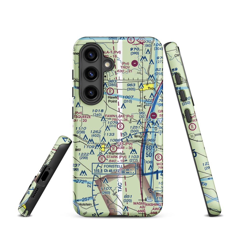 Fawn Lake Airport (2MO7) VFR Sectional Samsung Phone Case Samsung Galaxy S24 model shown