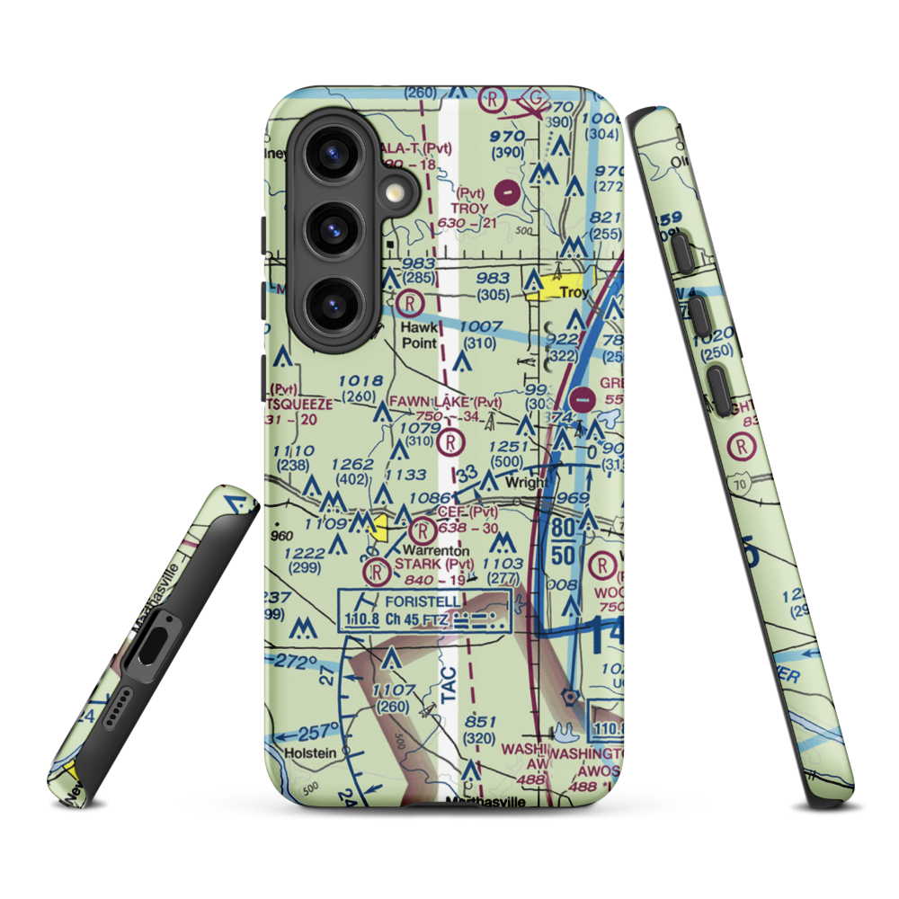 Fawn Lake Airport (2MO7) VFR Sectional Samsung Phone Case Samsung Galaxy S24 Plus model shown